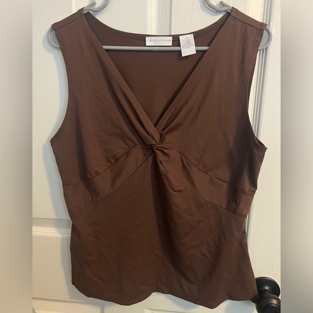 Y2K brown tank top